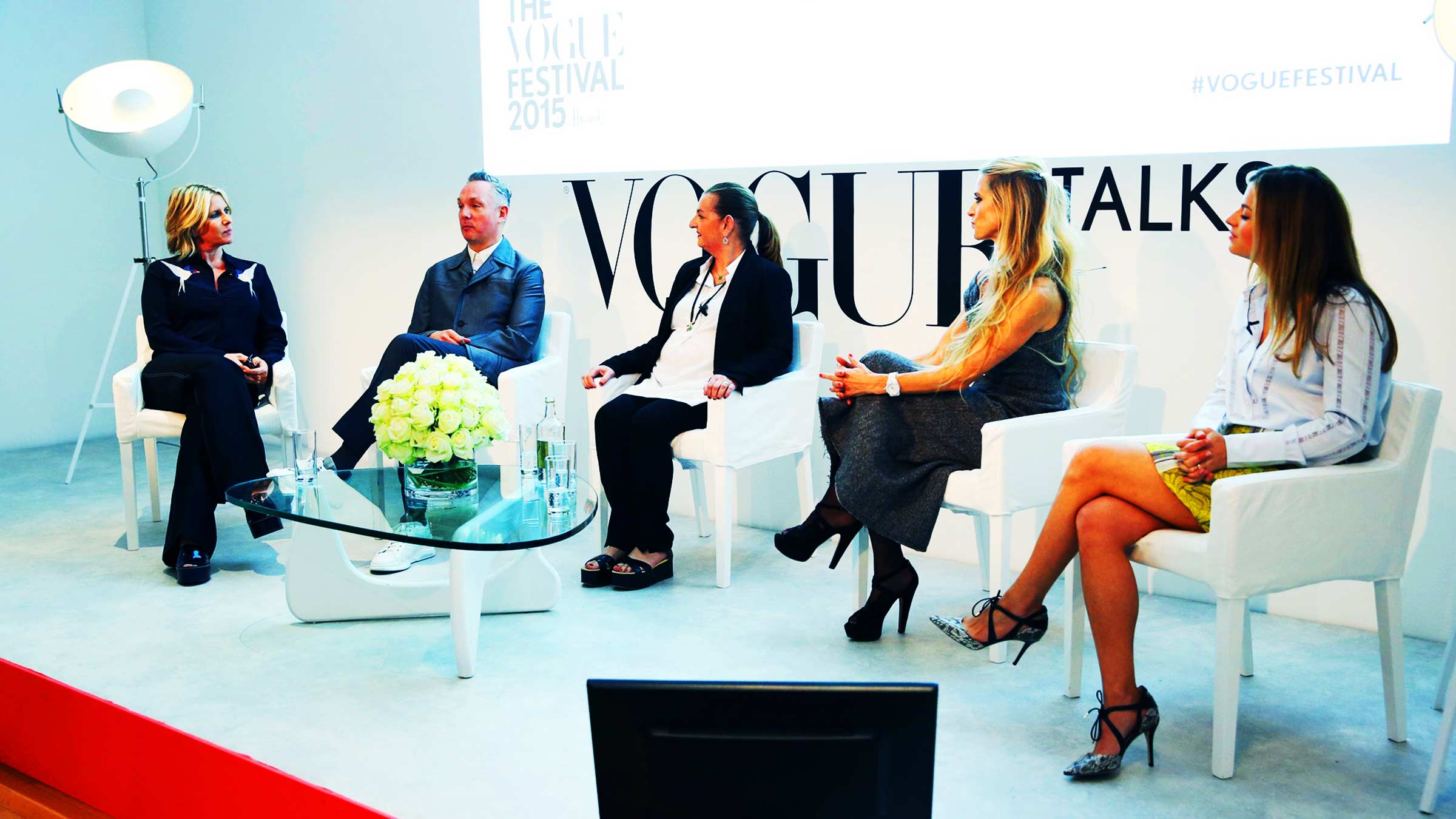 Panellists, including Moira Benigson, discuss dressing for success at Vogue Festival