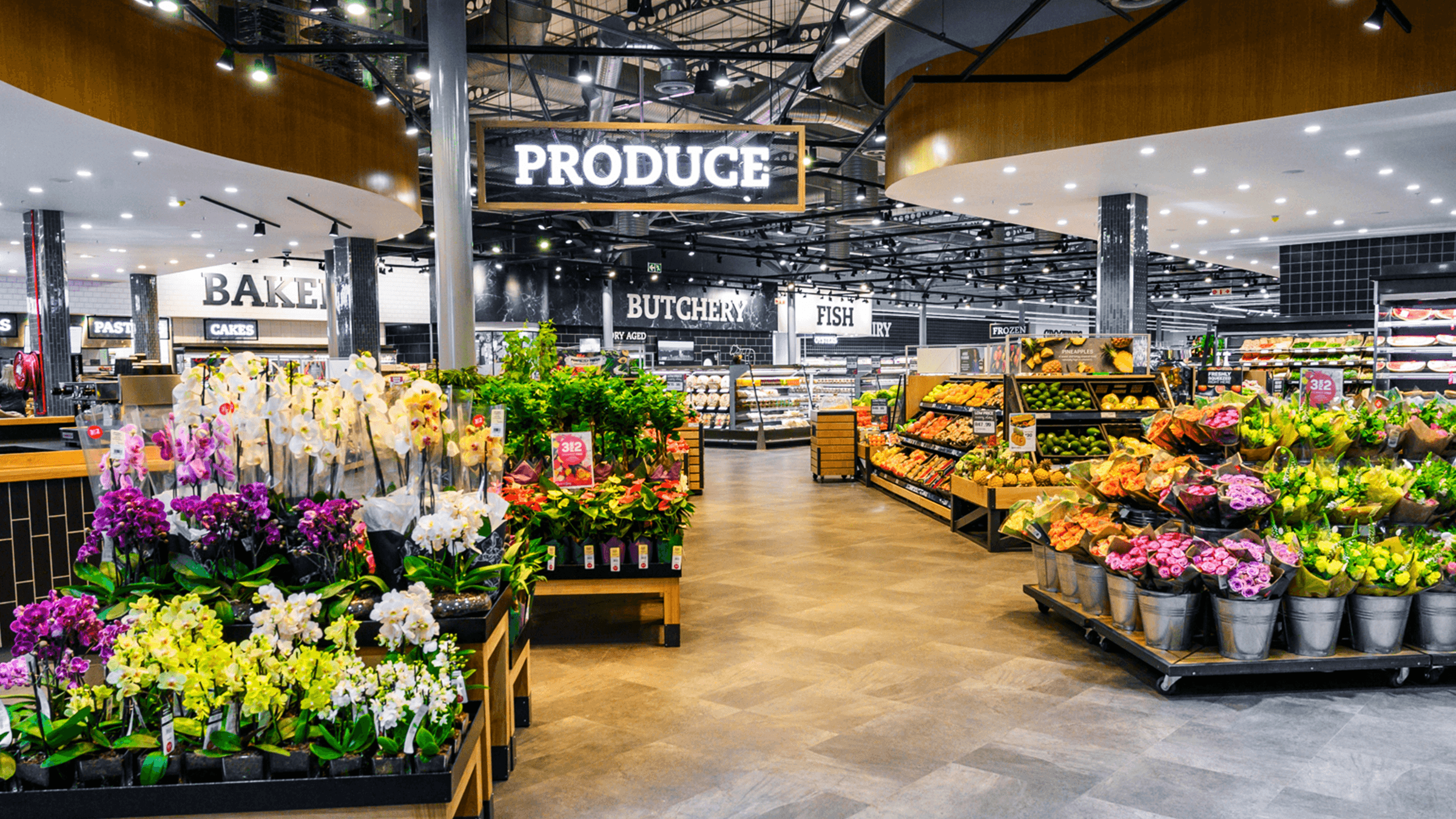 A Pick n Pay store selling fresh flowers 