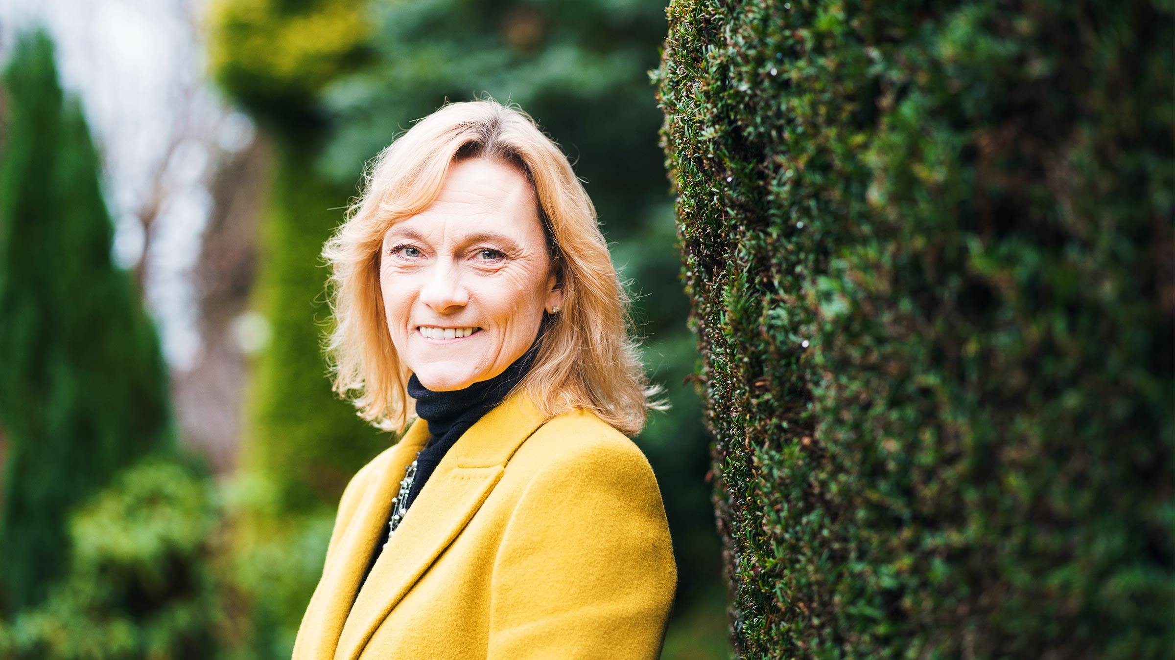 Portrait of Alison Hutchinson CBE, CEO of Pennies