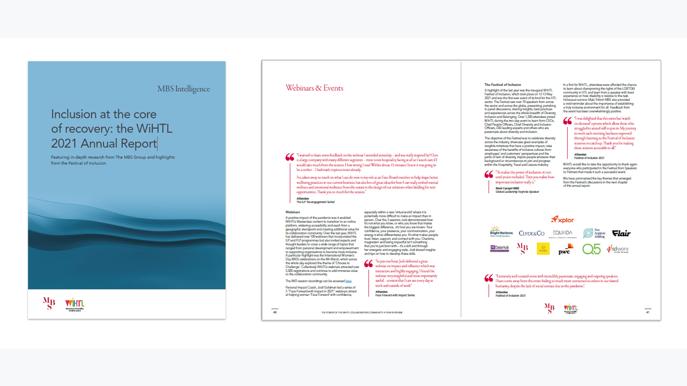 A selection of pages from the WiHTL Annual Report